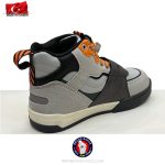 کفش اسپرت بچگانه پینوکیو ترک مدل ساق‌دار طوسی نارنجی - Image 4