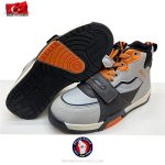 کفش اسپرت بچگانه پینوکیو ترک مدل ساق‌دار طوسی نارنجی - Image 2