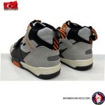 کفش اسپرت بچگانه پینوکیو ترک مدل ساق‌دار طوسی نارنجی - Image 3