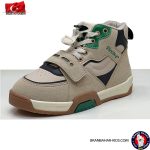 کفش اسپرت بچگانه پینوکیو ترک مدل ساق‌دار کرم سبز - Image 4
